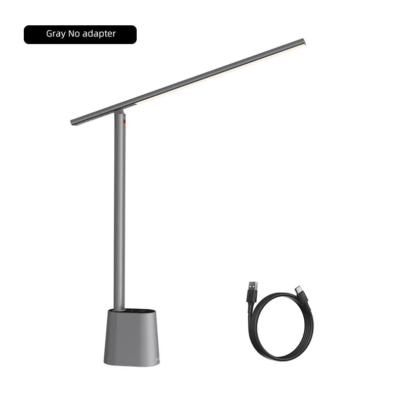LED Desk Lamp Eye Protection – Dimmable, Rechargeable & Smart Adaptive Brightness - Housite Grey No Adapt / WHITE / L|0-5W