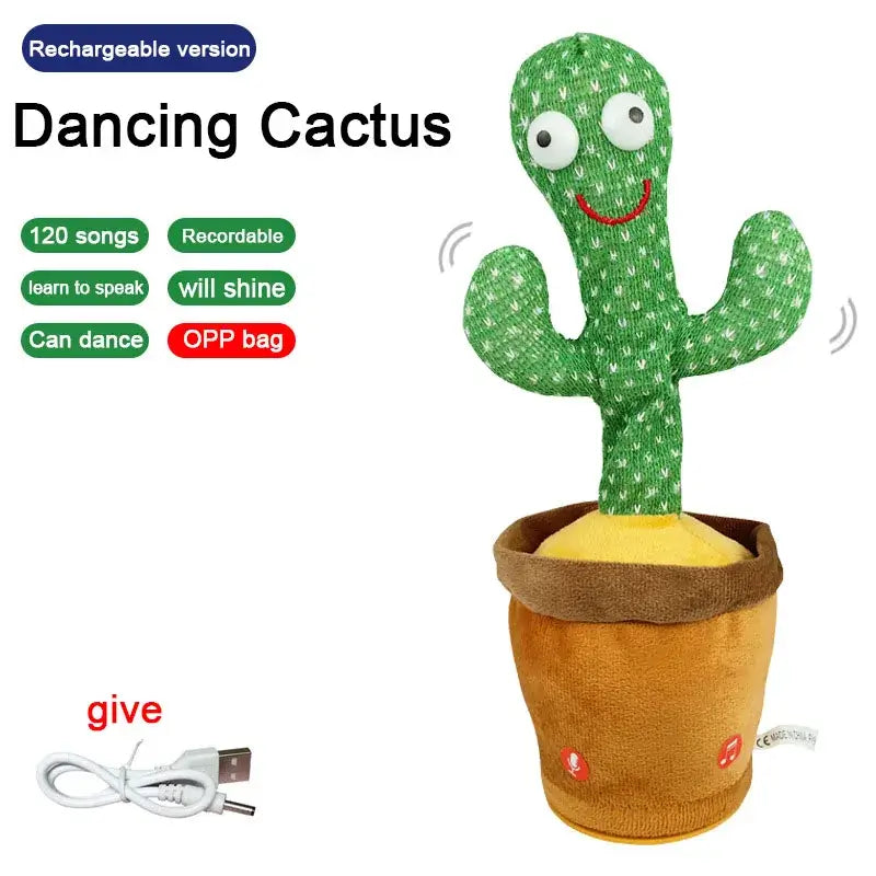 Dancing Talking Cactus Toy – Singing, Mimicking, and Glowing Fun for Babies and Kids - Housite Cactus Box