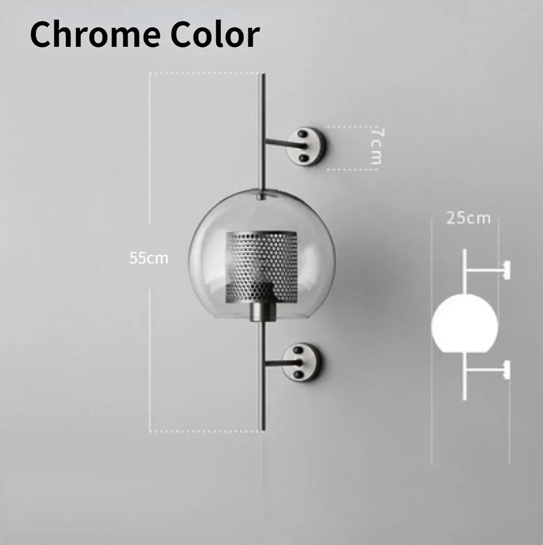 vintage wall lamp - Housite B chrome color