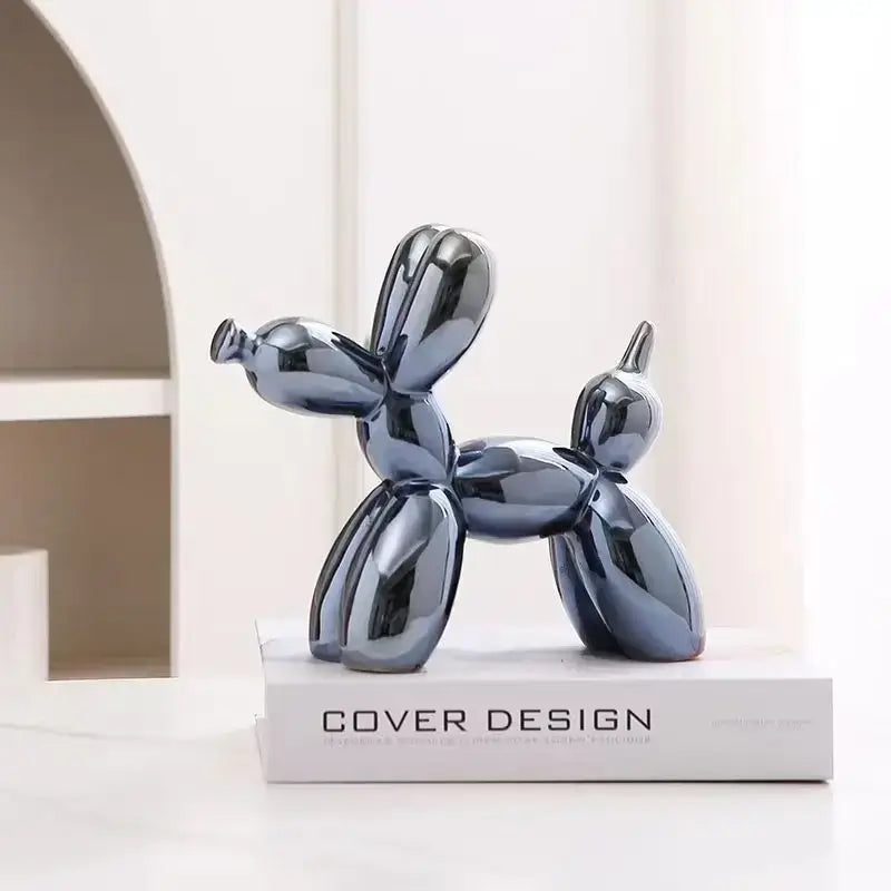 Ceramic Balloon Dog Figurine - Home Office Decor - Housite G / 11cmX4.5cmX10.5cm