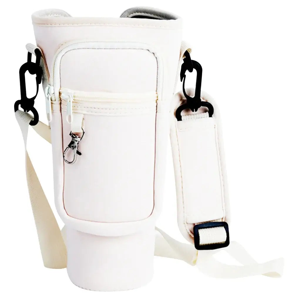 40oz Stanley Water Bottle cross body Carrier Bag - Housite White Bag