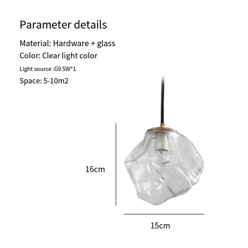 Nordic Lava Ice Chandelier - Modern Elegant Lighting Fixture - Housite Transparent / Cold White