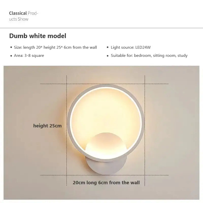 Nordic Black White Golden Wall Light - Housite TypeC White / Warm White