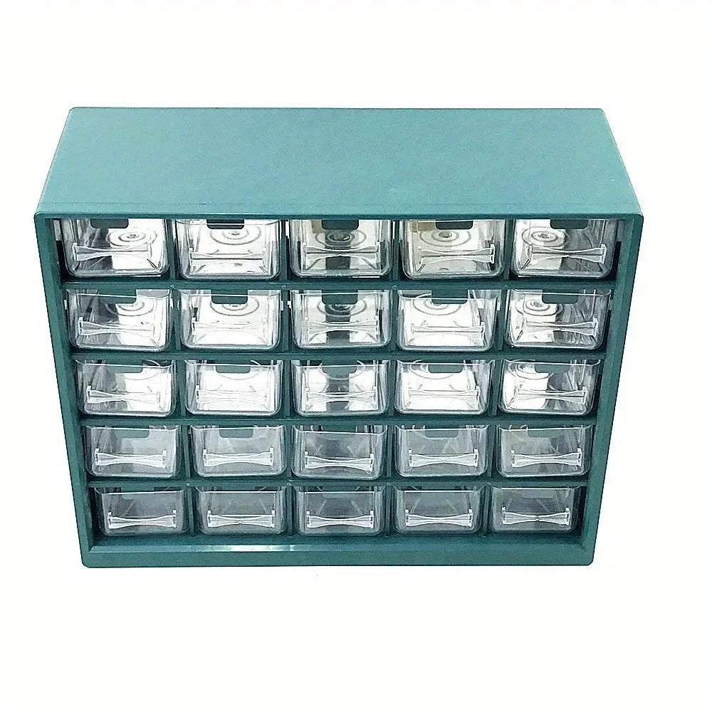 25 Multi-grid Drawer Parts Box Wall-mounted Screw Classification Component Box - Housite Lagoon Blue