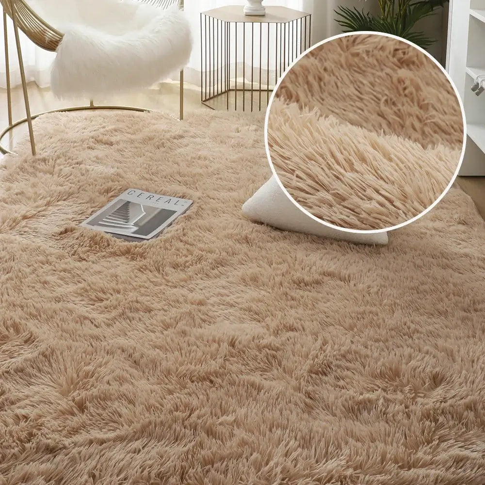 Anti-Slip Soft Pile Rug - Plush Area Rug for Living Room, Bedroom, and Hallway Decor - Housite camel / 80x200cm