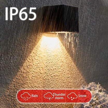 LED Solar Light Outdoor Garden Square Wall Lamp