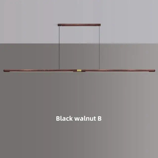 Luxury black walnut LED pendant light for modern dining rooms, showcasing Nordic design and elegance.
