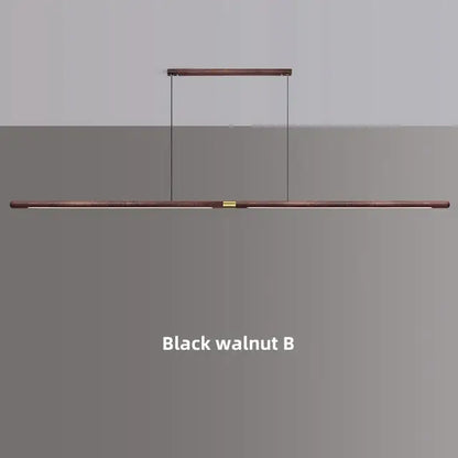 Luxury black walnut LED pendant light for modern dining rooms, showcasing Nordic design and elegance.