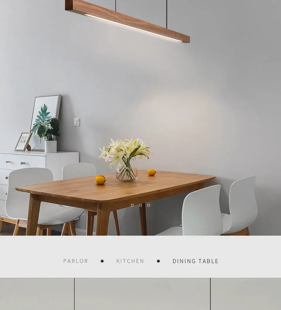 Nordic Wood Pendant Lights – Modern LED Hanging Lamp