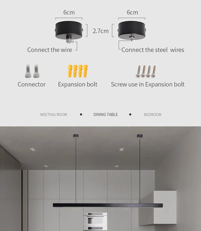 Classic Black & White Modern LED Pendant Lights – Energy-Efficient & Stylish