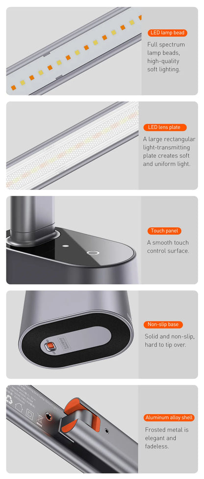 LED Desk Lamp Eye Protection – Dimmable, Rechargeable & Smart Adaptive Brightness