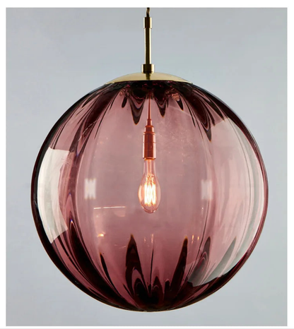 Modern Stained Glass Chandelier | Pendant Light for Restaurants, Bars & Home Decor | Artistic Hanging Light Fixture