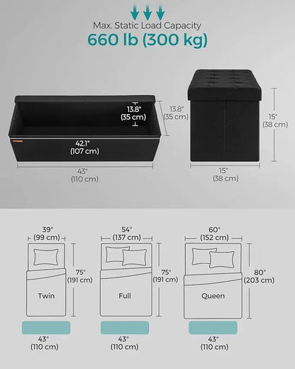 Foldable Storage Bench