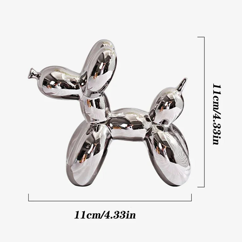 Ceramic Balloon Dog Figurine - Home Office Decor