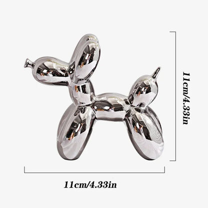 Ceramic Balloon Dog Figurine - Home Office Decor