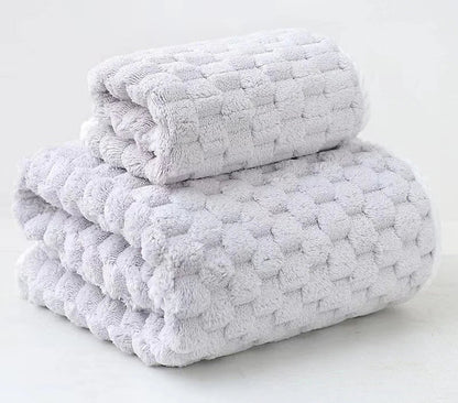 bamboo charcoal coral velvet fiber bath towel