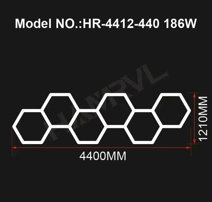 Hexagonal Ceiling Light – Ultra-Bright 6500K LED Light for Barbershop, Garage, Gym & More!