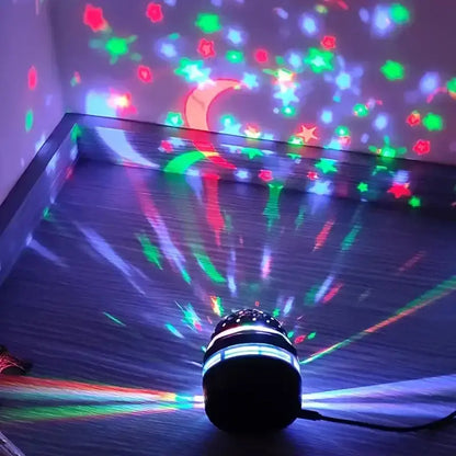 🌙 LED Starry Sky Night Light Projector – USB Rotating Magic Ball Lamp