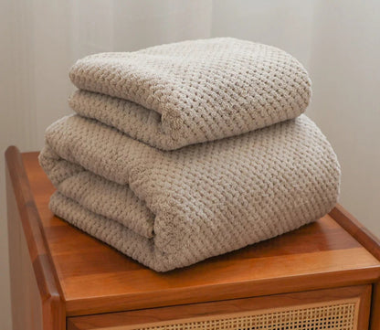 bamboo charcoal coral velvet fiber bath towel