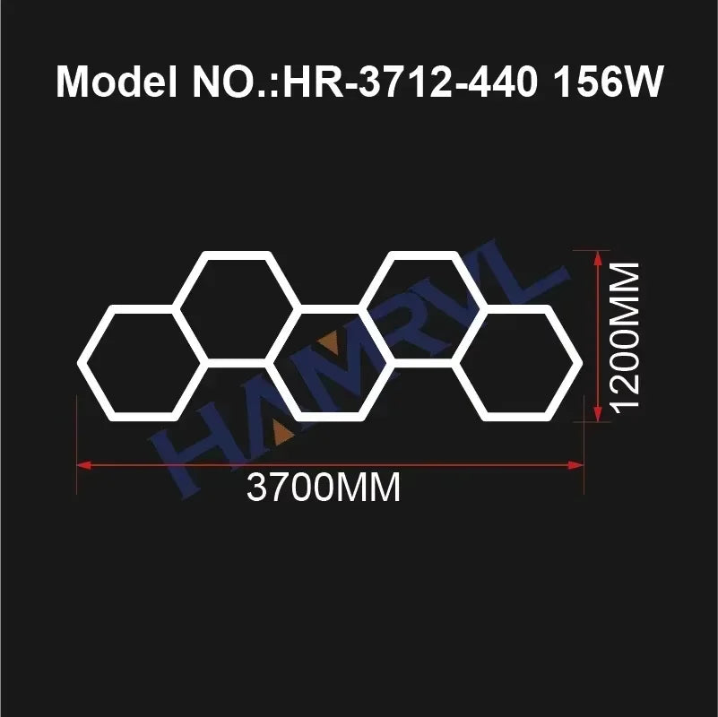 Hexagonal Ceiling Light – Ultra-Bright 6500K LED Light for Barbershop, Garage, Gym & More!