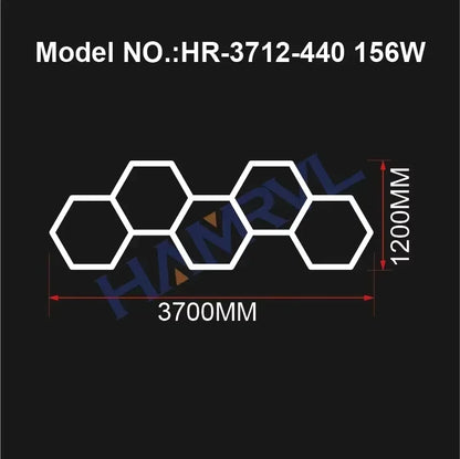 Hexagonal Ceiling Light – Ultra-Bright 6500K LED Light for Barbershop, Garage, Gym & More!