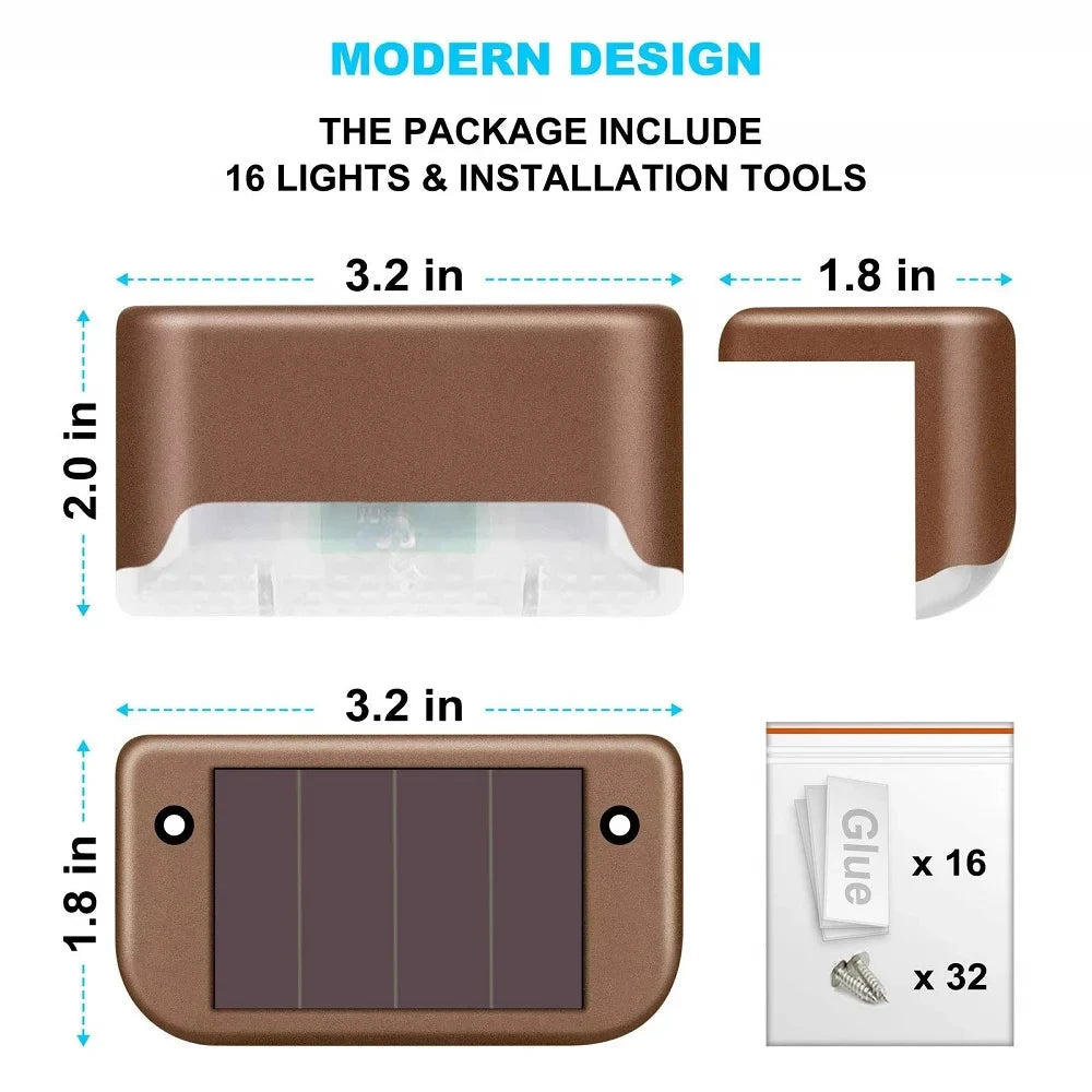 Solar Deck Lights 1-6 Pack – Waterproof LED Solar Lights for Stairs, Pathway, Fence & Patio
