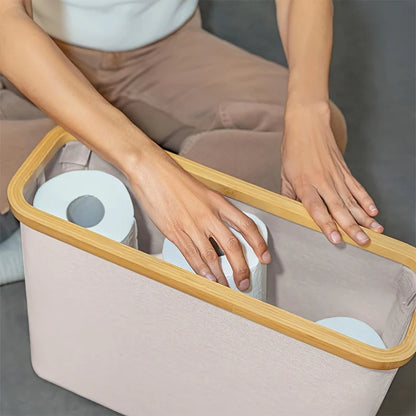 Toilet Paper Storage Basket with Lid – Organize Your Bathroom Essentials