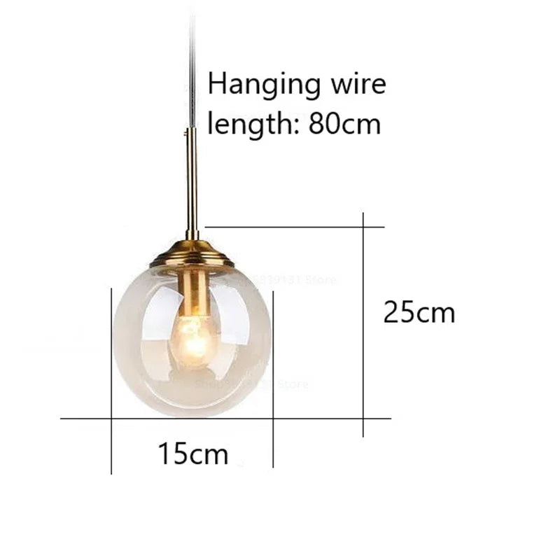 Nordic Modern Glass Ball Island Pendant