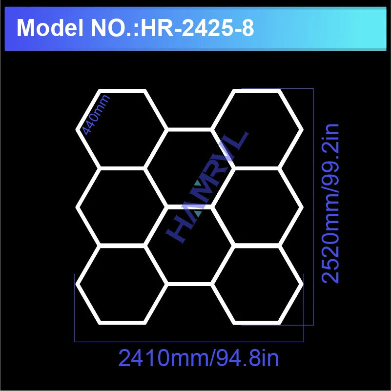 Hexagonal Ceiling Light – Ultra-Bright 6500K LED Light for Barbershop, Garage, Gym & More!