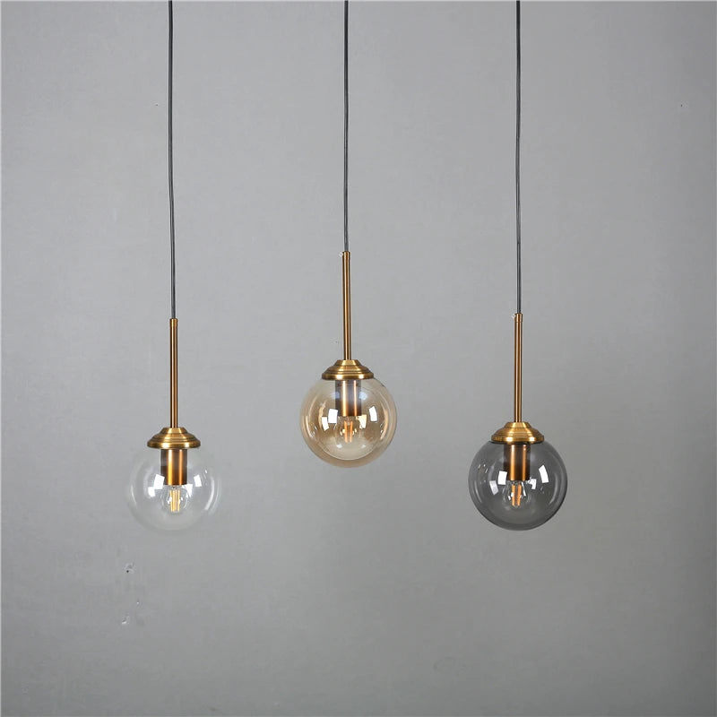 Nordic Modern Glass Ball Island Pendant