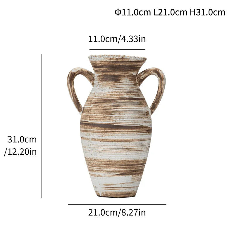 Simple Wabi Sabi Style Vase – Handcrafted Stoneware Elegance