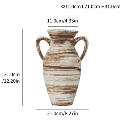 Simple Wabi Sabi Style Vase – Handcrafted Stoneware Elegance