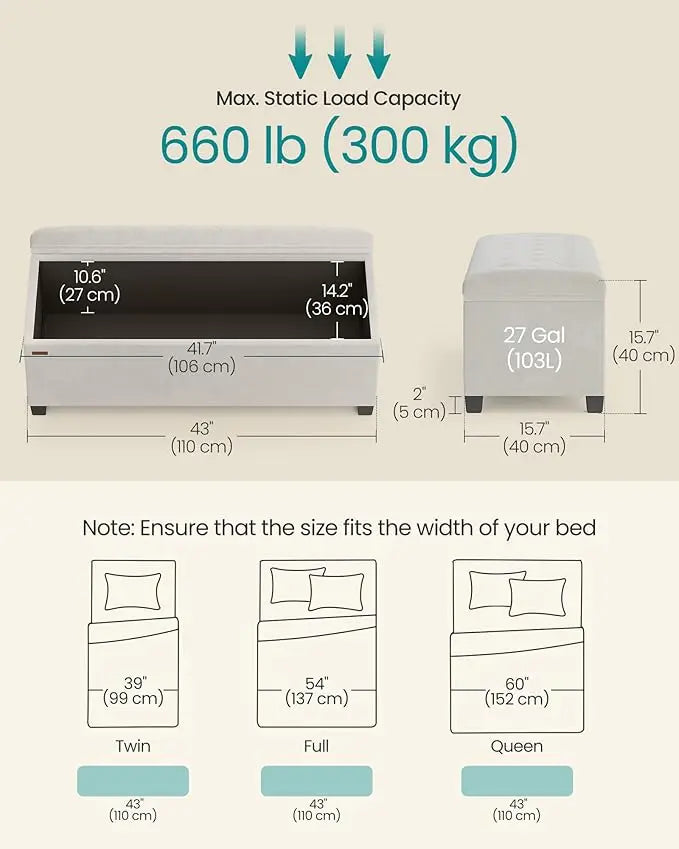 Storage Ottoman Bench