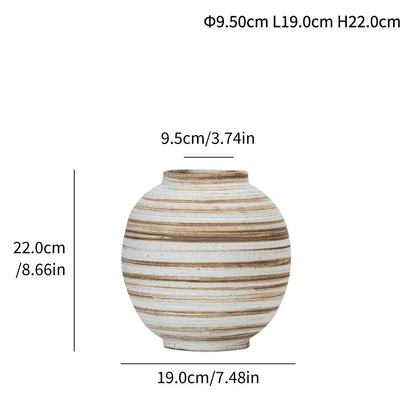 Simple Wabi Sabi Style Vase – Handcrafted Stoneware Elegance