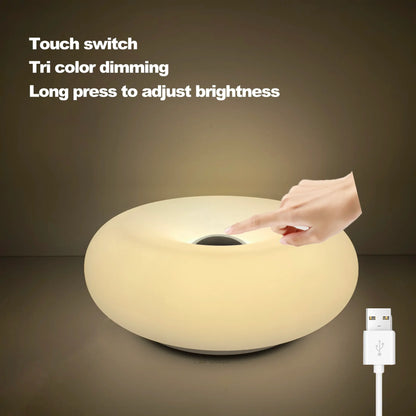 Bauhaus Table Lamp – USB Plug-In Donut Ambient Light