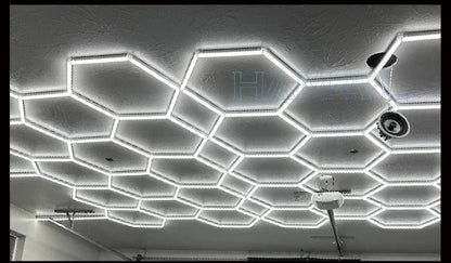 Hexagonal Ceiling Light – Ultra-Bright 6500K LED Light for Barbershop, Garage, Gym & More!