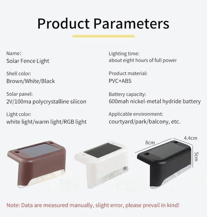 Solar Deck Lights 1-6 Pack – Waterproof LED Solar Lights for Stairs, Pathway, Fence & Patio