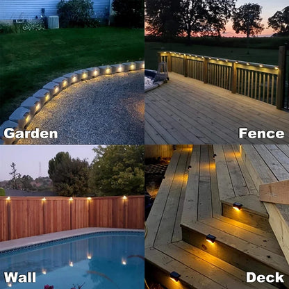 Solar Deck Lights 1-6 Pack – Waterproof LED Solar Lights for Stairs, Pathway, Fence & Patio