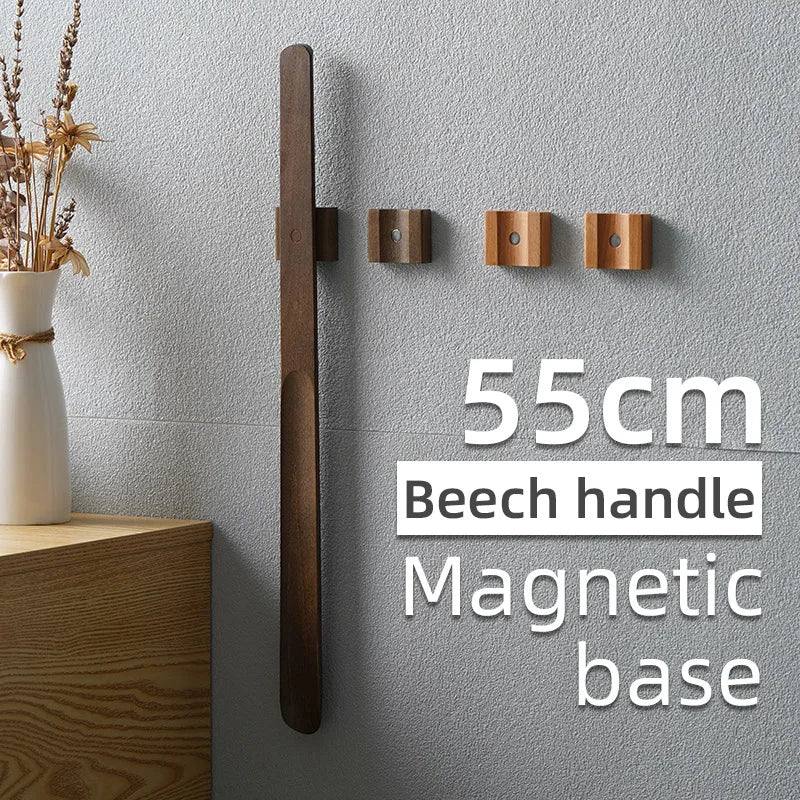 Magnetic Shoehorn – Durable Beech Wood Design for Effortless Shoe Assistance