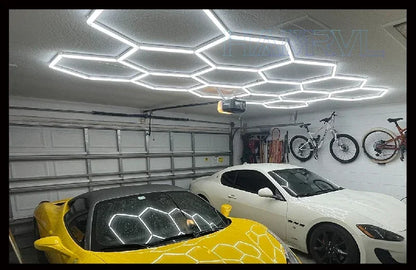 Hexagonal Ceiling Light – Ultra-Bright 6500K LED Light for Barbershop, Garage, Gym & More!