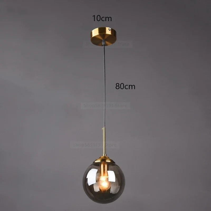 Nordic Modern Glass Ball Island Pendant