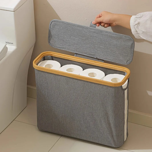 Toilet Paper Storage Basket with Lid – Organize Your Bathroom Essentials