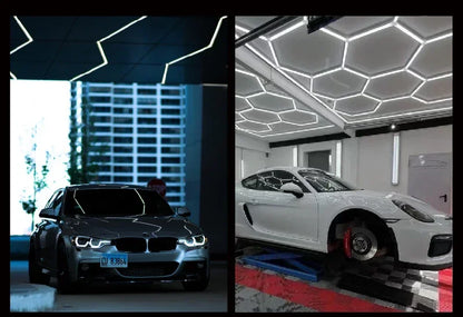 Hexagonal Ceiling Light – Ultra-Bright 6500K LED Light for Barbershop, Garage, Gym & More!