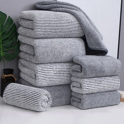 bamboo charcoal coral velvet fiber bath towel