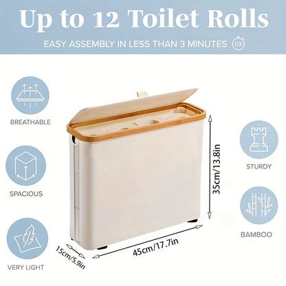 Toilet Paper Storage Basket with Lid – Organize Your Bathroom Essentials