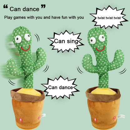 Dancing Talking Cactus Toy – Singing, Mimicking, and Glowing Fun for Babies and Kids