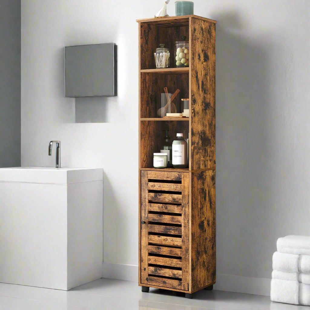 Tall Bathroom Storage Cabinet Unit