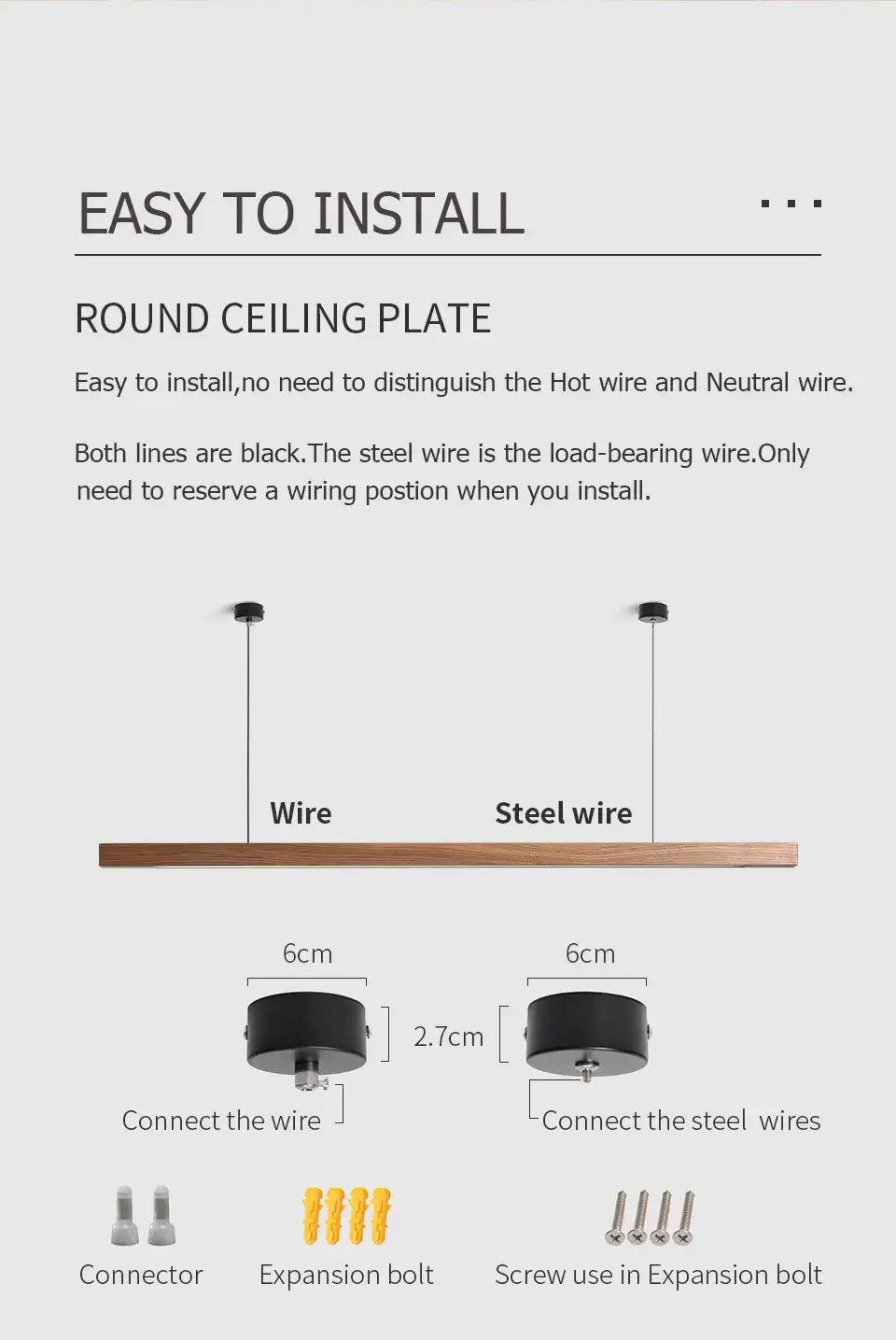 Nordic Wood Pendant Lights – Modern LED Hanging Lamp