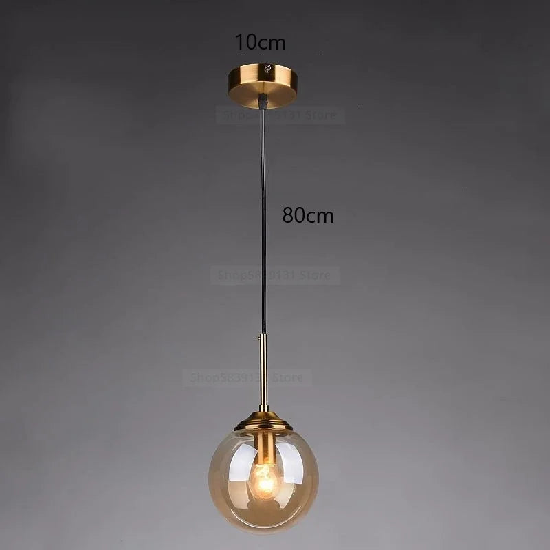 Nordic Modern Glass Ball Island Pendant