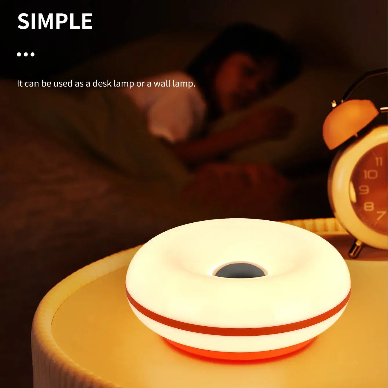 Bauhaus Table Lamp – USB Plug-In Donut Ambient Light